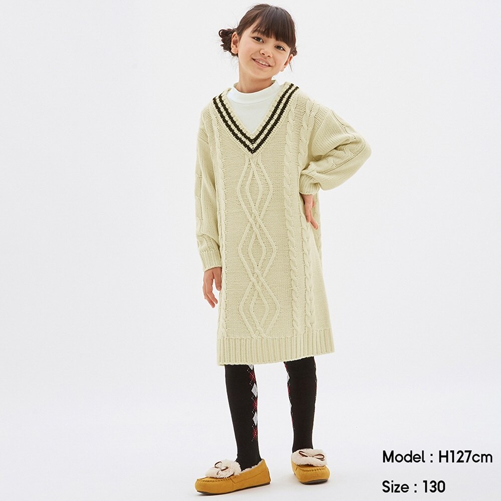 Guのケーブルサイドボタンニットワンピース 長袖 Stylehint Guのケーブルサイドボタンニットワンピース 長袖 Stylehint