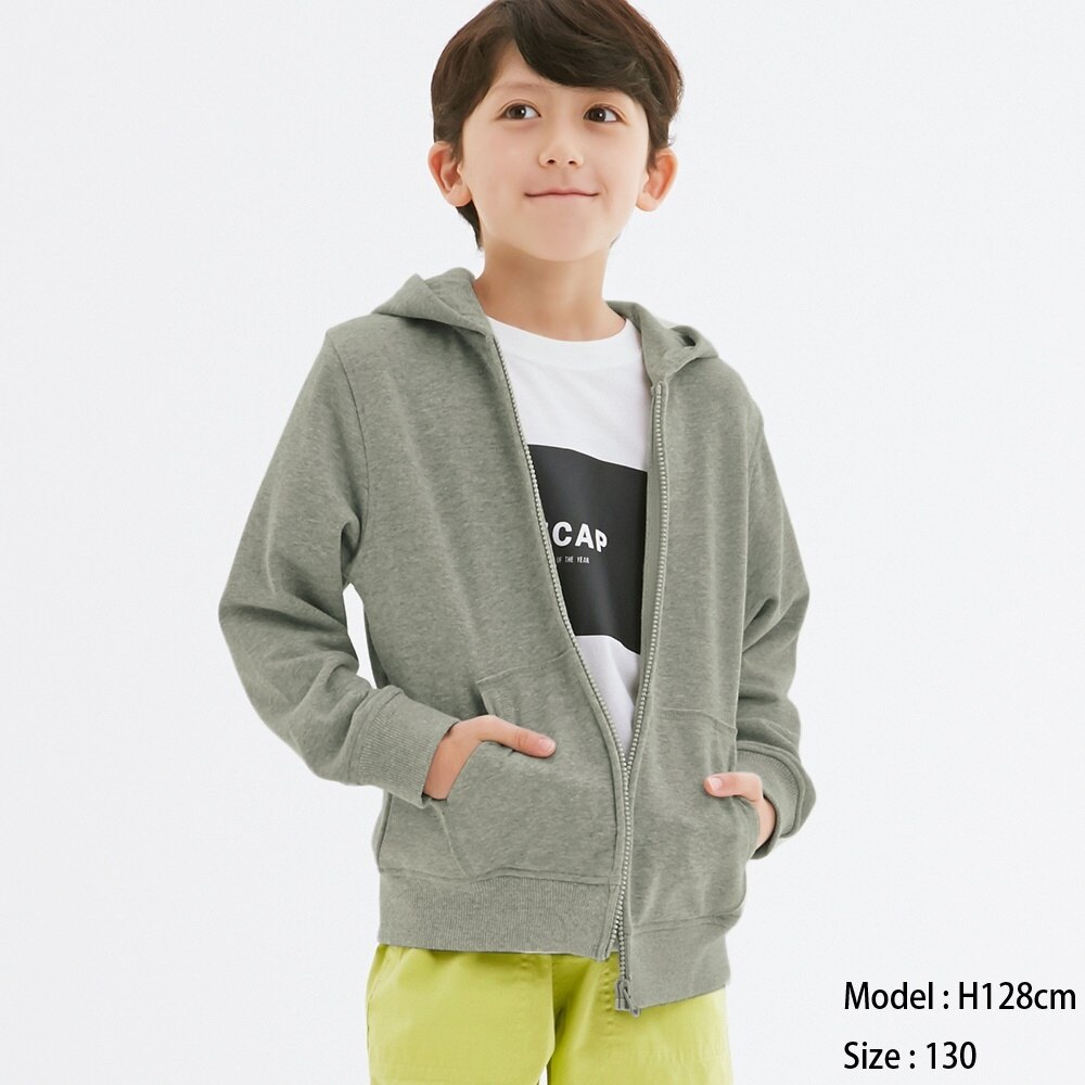 Guのkids 男女兼用 スウェットフルジップパーカ 長袖 Stylehint