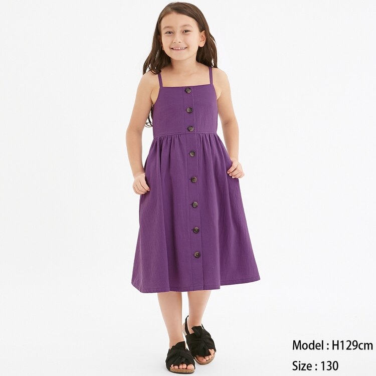 Gu公式 Girlsフロントボタンワンピース ノースリーブ ファッション通販サイト