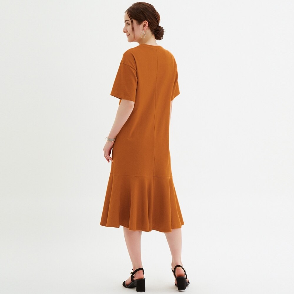 Gu公式 ペプラムワンピース 半袖 ファッション通販サイト