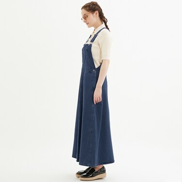 Gu公式 デニムサロペットスカートjn ファッション通販サイト