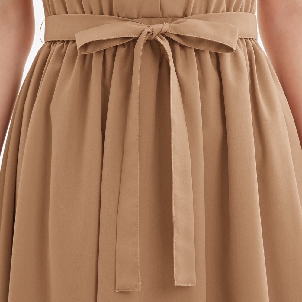 Gu公式 ウエストリボンワンピース 半袖 Z E ファッション通販サイト