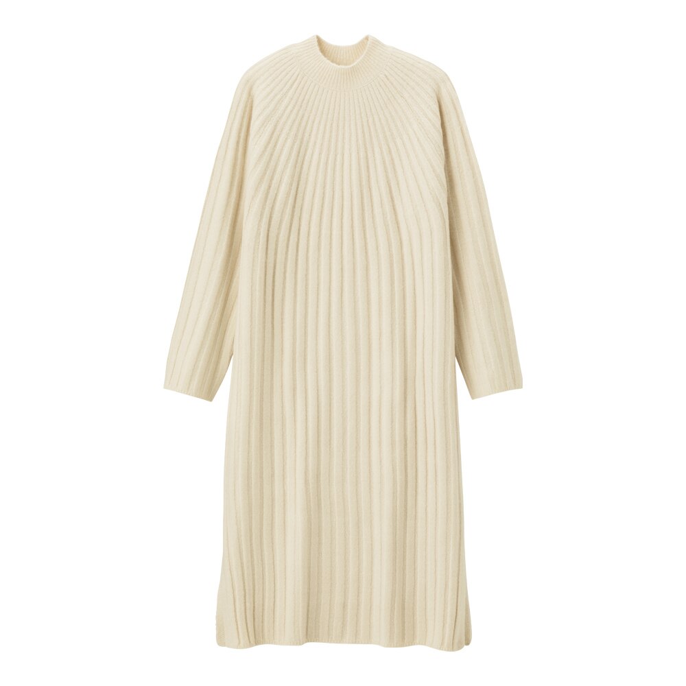 ワイドリブニットワンピース 長袖 Jn X Gu ジーユー 公式通販オンラインストア