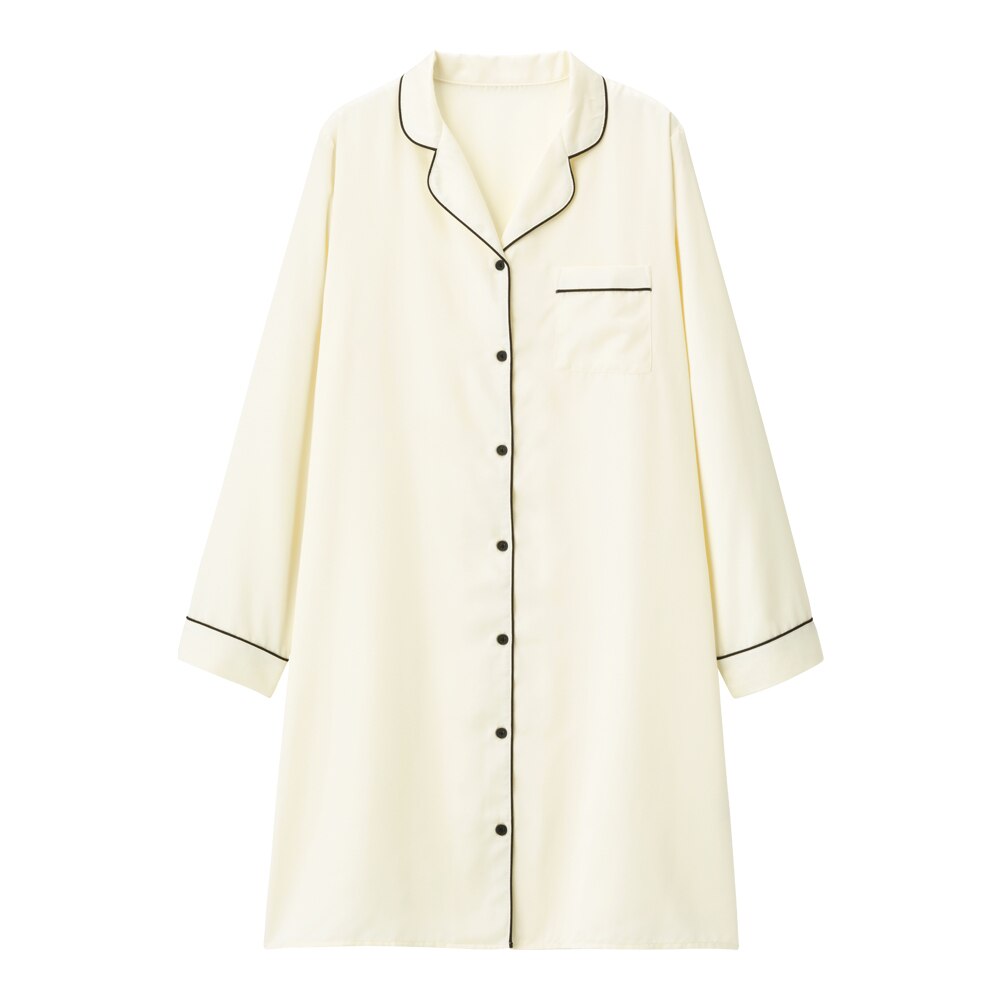 Gu公式 サテンパジャマワンピース 長袖 ファッション通販サイト