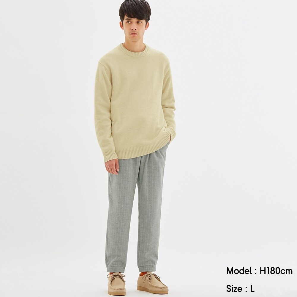 Guの裏起毛ウールライクジョガーパンツ ストライプ Stylehint