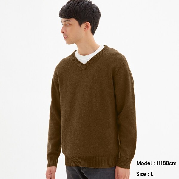 ラムブレンドVネックセーター(長袖) GU(ジーユー)公式通販オンラインストア