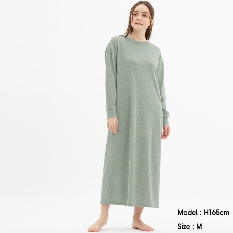 フラッフィータッチラウンジワンピース 長袖 Gu ジーユー 公式通販オンラインストア