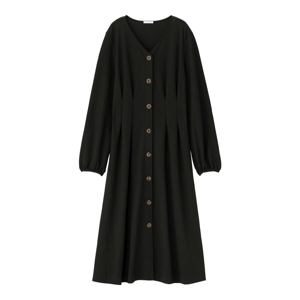 2wayフロントボタンワンピース 長袖 Q Gu ジーユー 公式通販オンラインストア