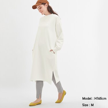 Gu公式 スウェットクルーネックワンピース 長袖 ファッション通販サイト