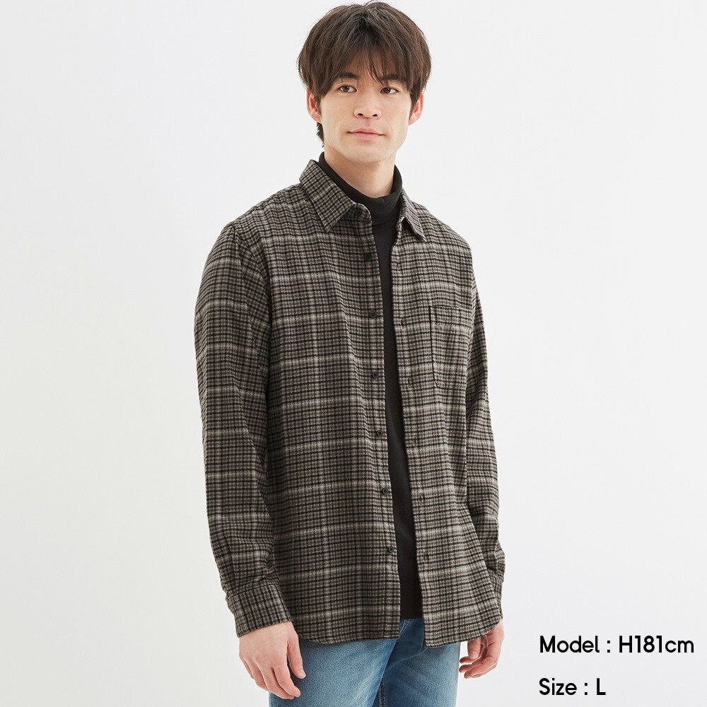 Guのオープンカラーシャツ 長袖 チェック セットアップ可能 Stylehint Guのオープンカラーシャツ 長袖 チェック セットアップ可能 Stylehint