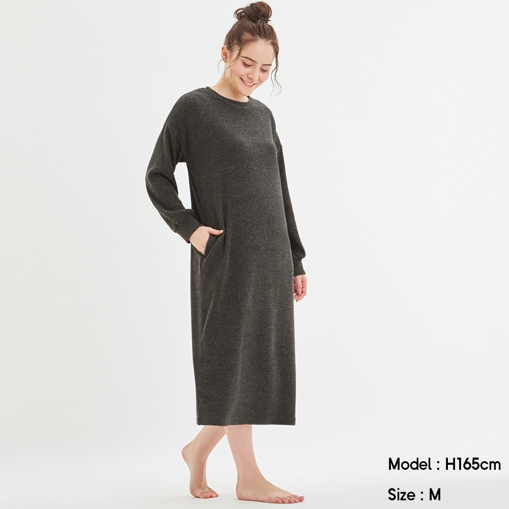 Guのフラッフィータッチラウンジワンピース 長袖 Stylehint