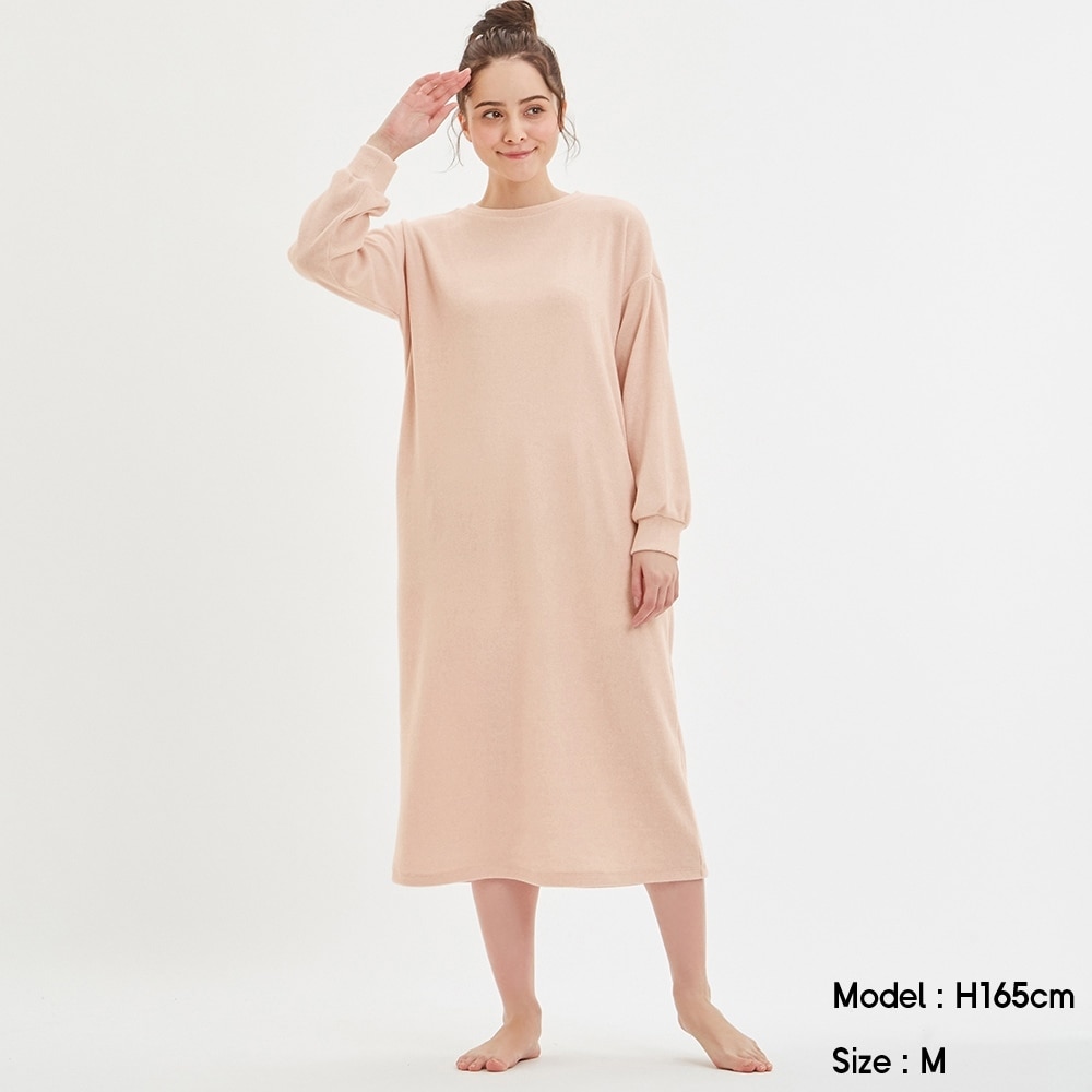 Guのフラッフィータッチラウンジワンピース 長袖 B E Stylehint