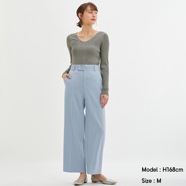 Gu公式 センタープレスワイドパンツz E ファッション通販サイト