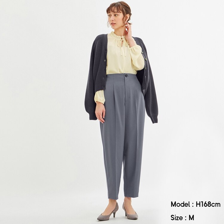 Gu公式 タックコクーンシルエットパンツ ファッション通販サイト