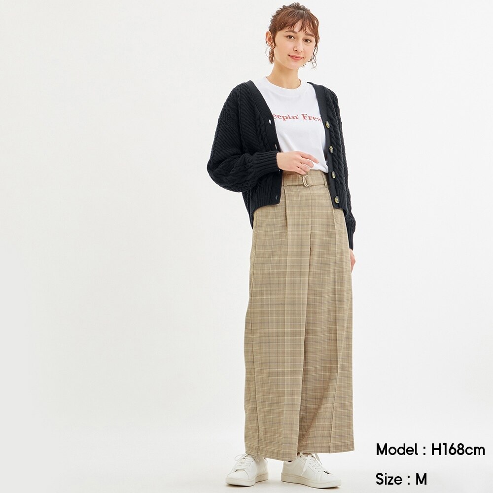 Guのチェックストレートパンツq Stylehint