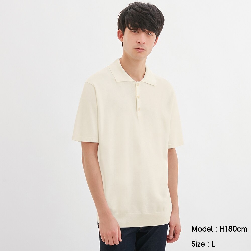 （GU）ニットポロシャツ(半袖)CL+Xのサムネイル