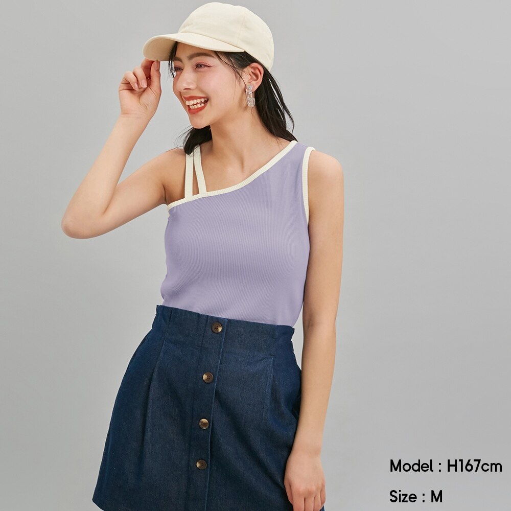 GU公式 | ワンショルダータンクトップY+X | ファッション通販サイト