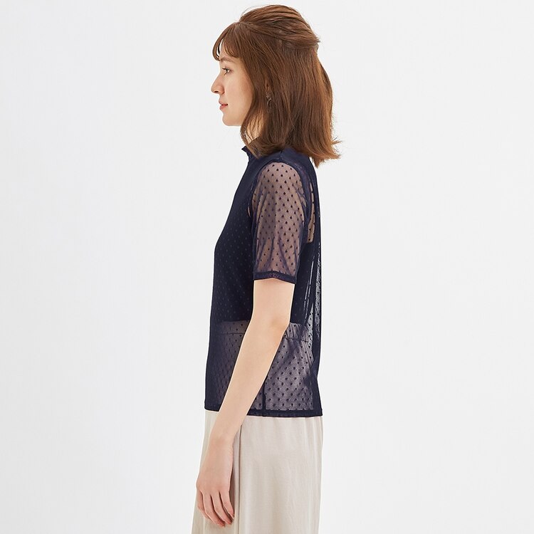 チュールドットレースt 半袖 Gu ジーユー 公式通販オンラインストア