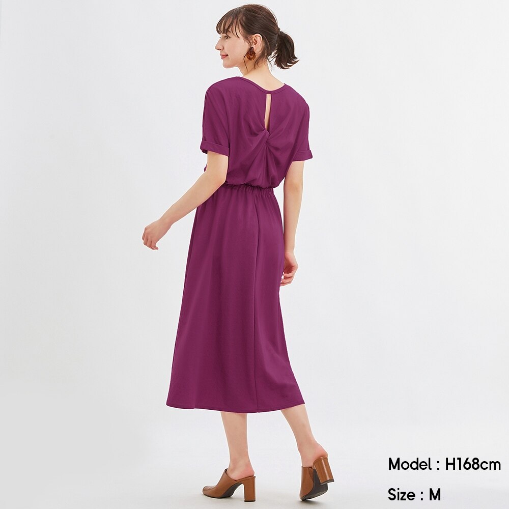 （GU）バックデザインワンピース(半袖)+Xのサムネイル