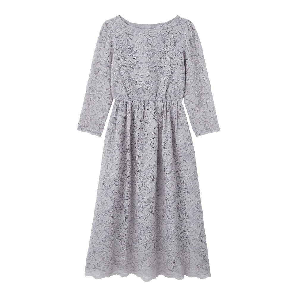 Gu公式 レースワンピース 7分袖 Z X ファッション通販サイト