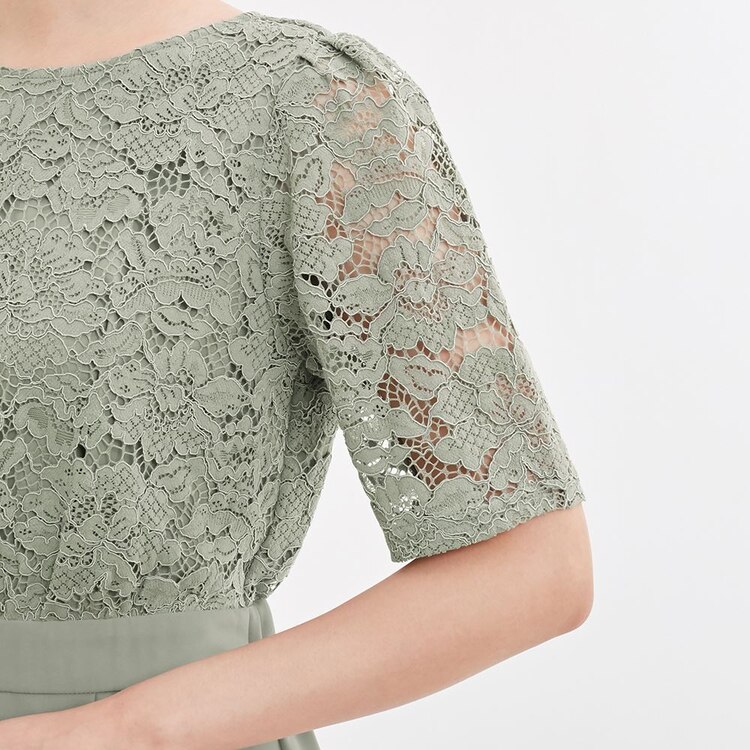 レースコンビネーションワンピース 5分袖 Q X Gu ジーユー 公式通販オンラインストア