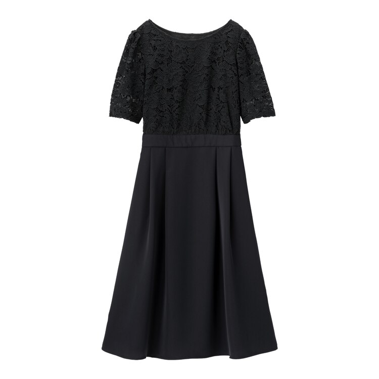 レースコンビネーションワンピース 5分袖 Q X Gu ジーユー 公式通販オンラインストア