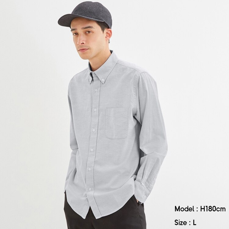 Gu公式 オックスフォードシャツ 長袖 ファッション通販サイト