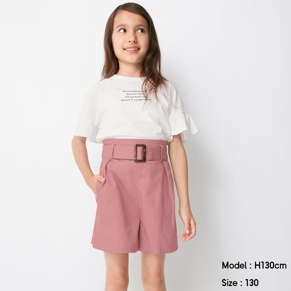 （GU）GIRLSウエストベルトショートパンツのサムネイル