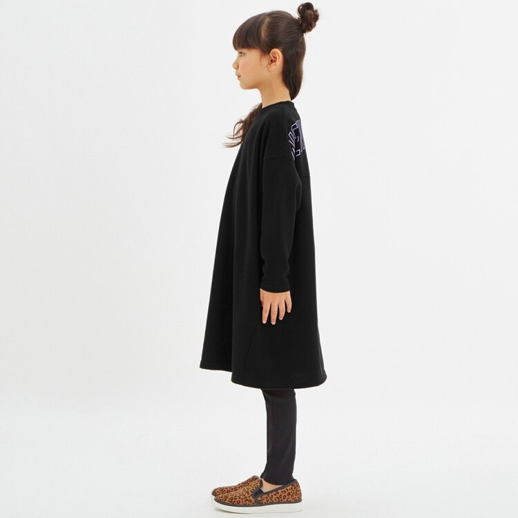 Gu公式 Girlsバックプリントスウェットワンピース 長袖 ファッション通販サイト