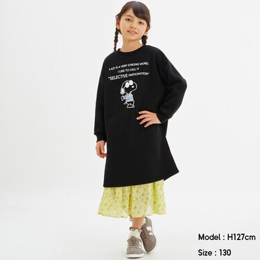 Gu公式 Girlsスウェットワンピース 長袖 Peanuts E ファッション通販サイト