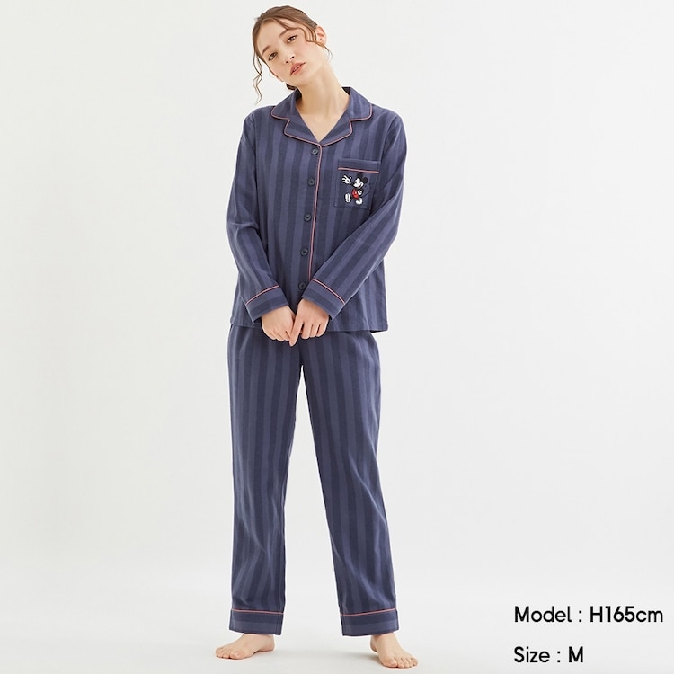 Gu公式 パジャマ 長袖 ストライプ Disney ファッション通販サイト