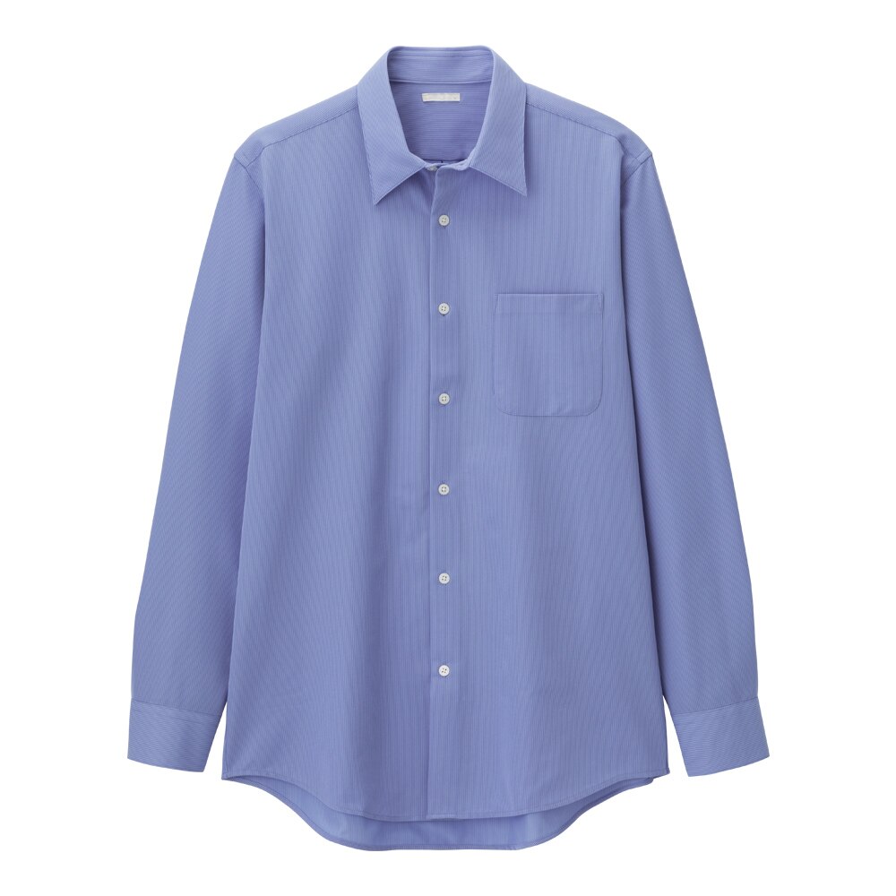 Gu公式 Guドライシャツ 長袖 ストライプ1 Cl E ファッション通販サイト