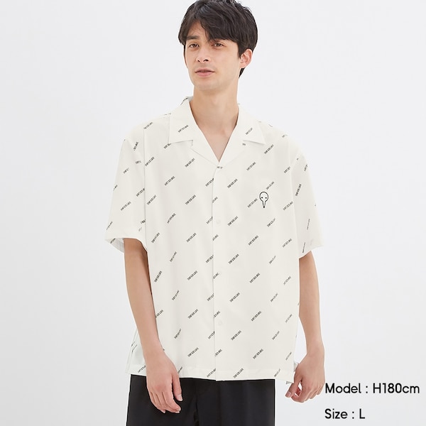 オープンカラーシャツ(5分袖)EVANGELION 1-WHITE