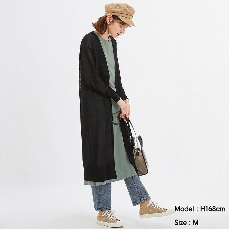 シアーロングカーディガン 長袖 Z E Gu ジーユー 公式通販オンラインストア