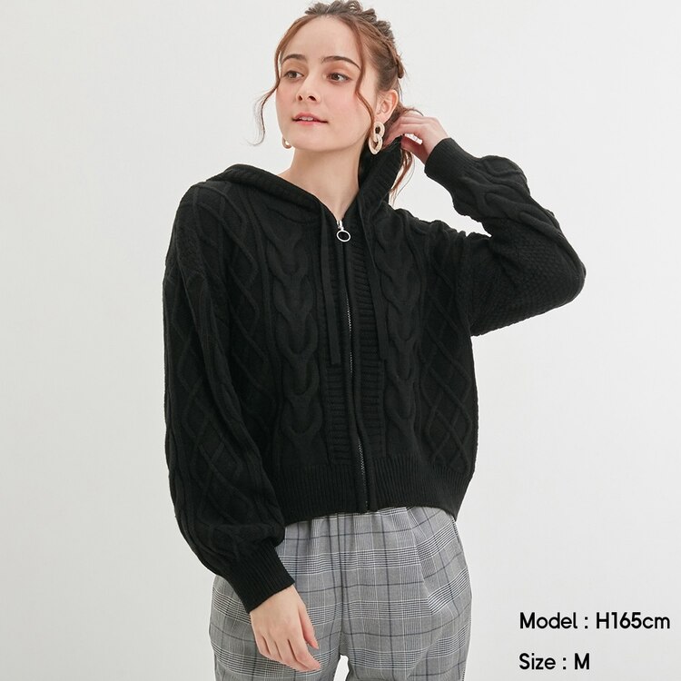 ケーブルニットパーカ 長袖 Q X Gu ジーユー 公式通販オンラインストア