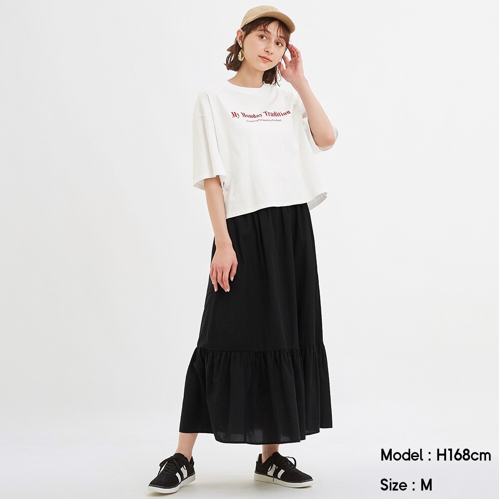 （GU）ティアードロングスカートのサムネイル