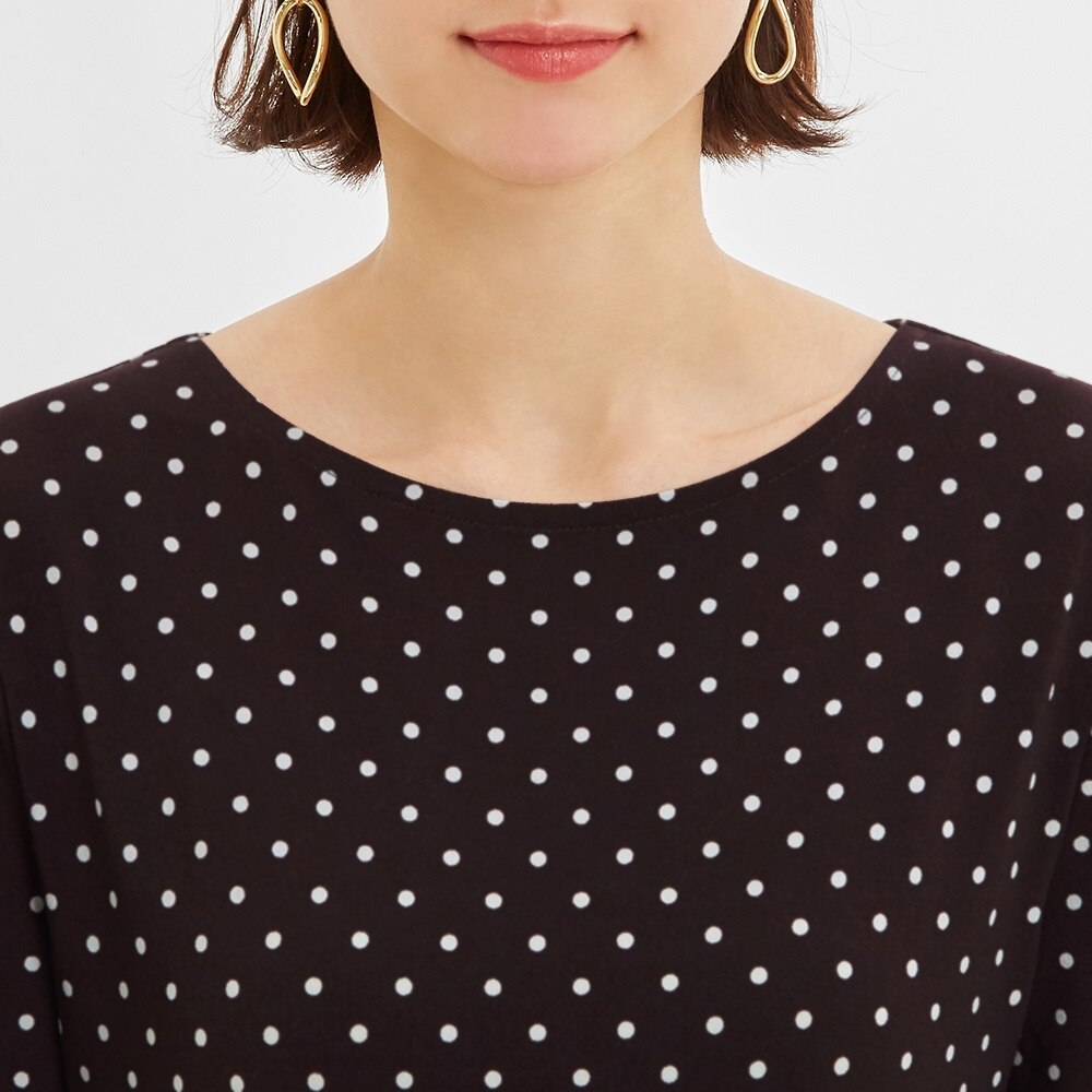 Gu公式 ドットプリントワンピース 半袖 ファッション通販サイト