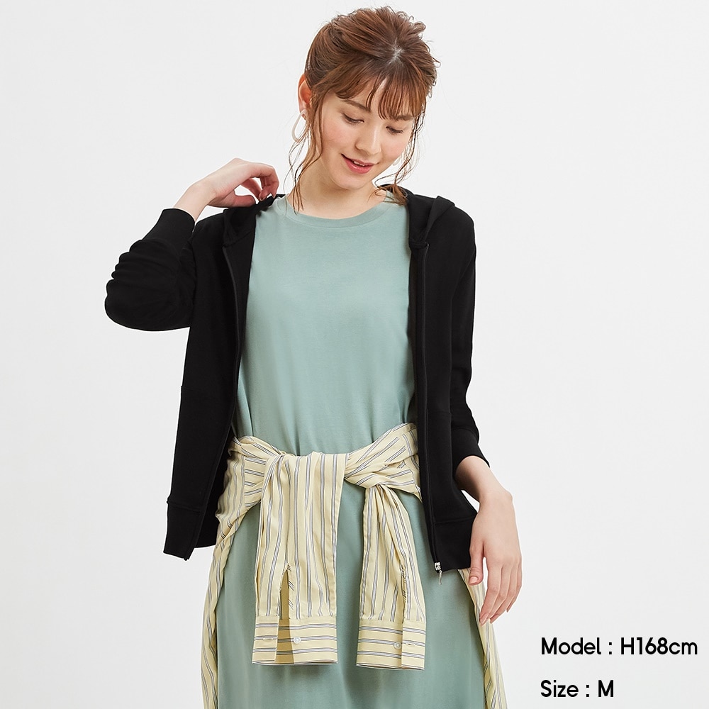 （GU）UVカットフルジップパーカ(長袖)+ECのサムネイル