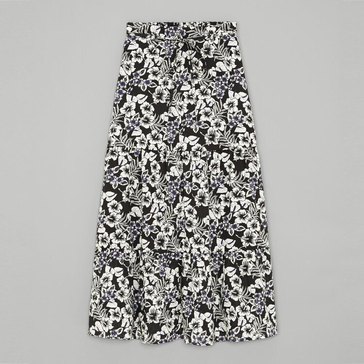 Gu公式 アロハプリントティアードスカートmnm ファッション通販サイト