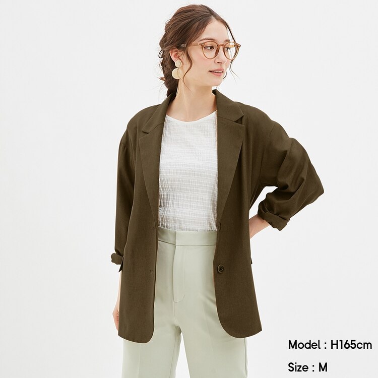 オーバーサイズテーラードジャケット セットアップ可能 Gu ジーユー 公式通販オンラインストア