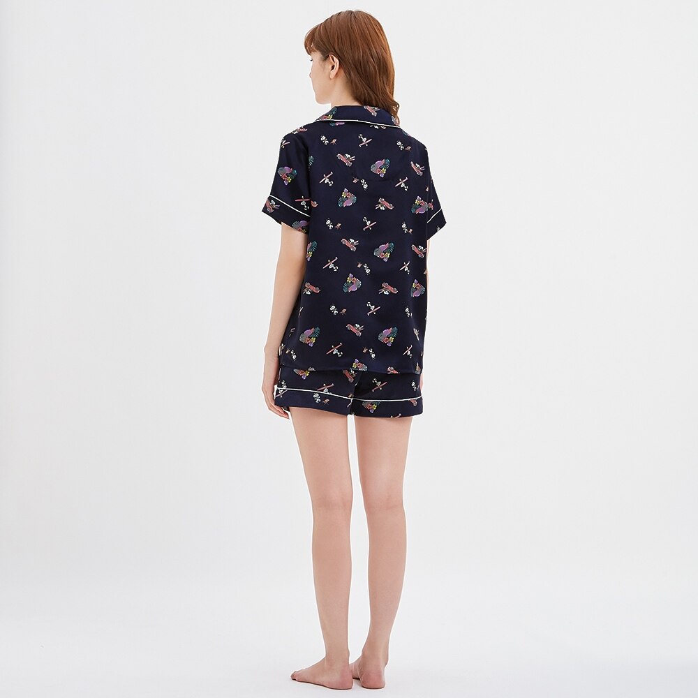 Gu公式 サテンパジャマ 半袖 ショートパンツ Peanuts ファッション通販サイト