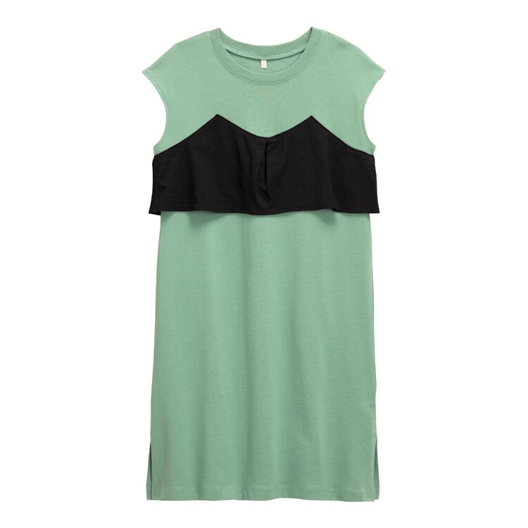 Gu公式 Girlsバイカラーtワンピース 半袖 X ファッション通販サイト