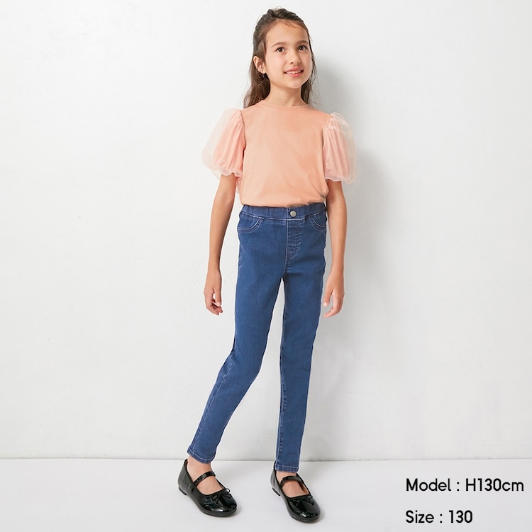 Kids 男女兼用 エクストラストレッチデニムレギンスパンツ Gu ジーユー 公式通販オンラインストア