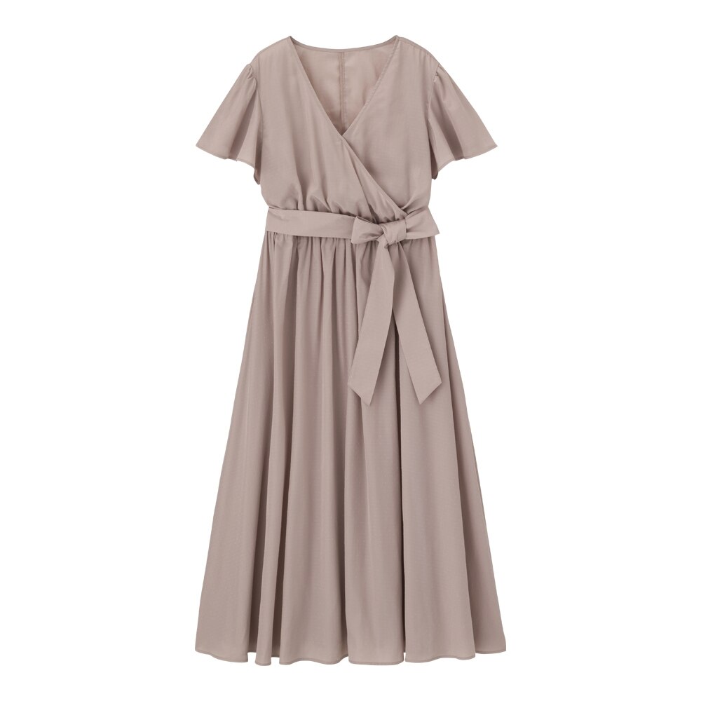 Gu公式 ドットカシュクールワンピース 半袖 Z X ファッション通販サイト