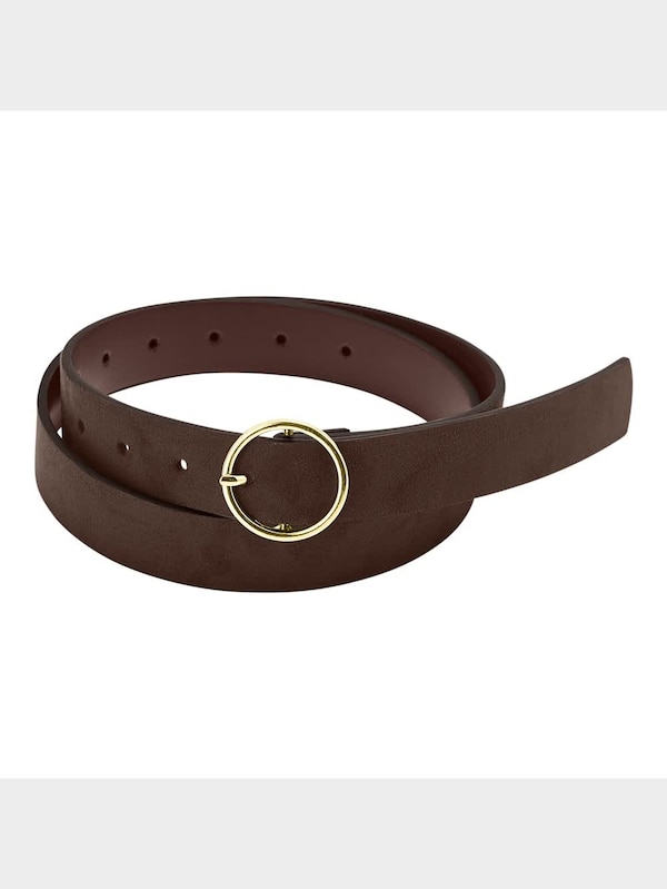 スエードタッチサークルバックルベルト