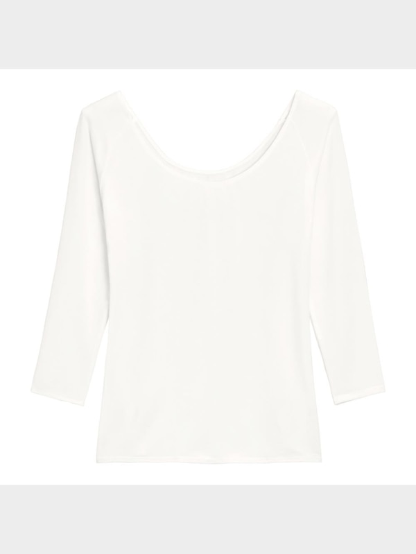 スタイルヒートワイドネックT(8分袖)