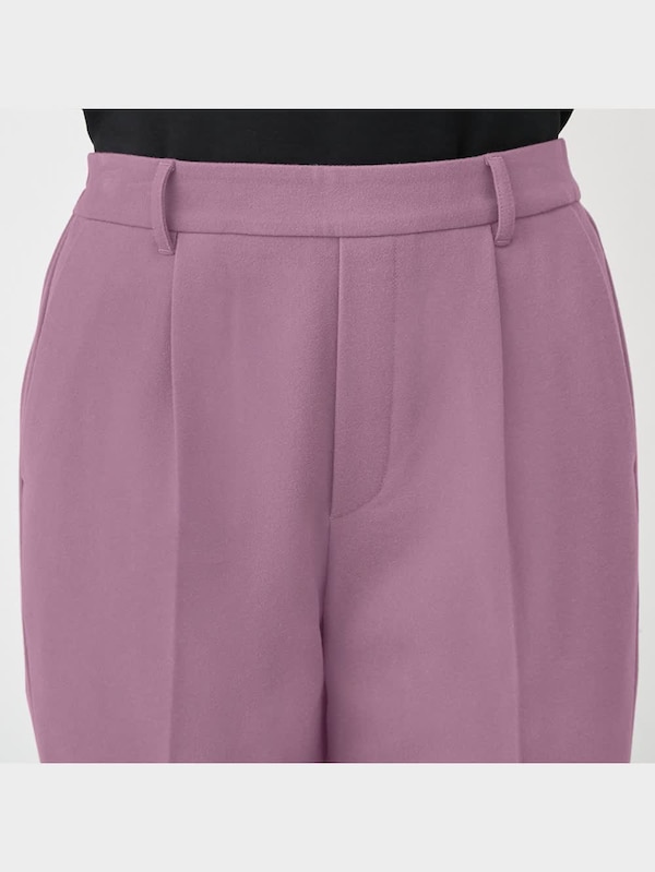 起毛タックテーパードパンツ