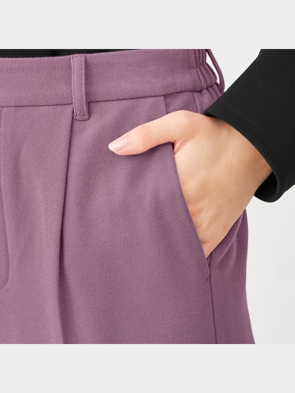 起毛タックテーパードパンツ
