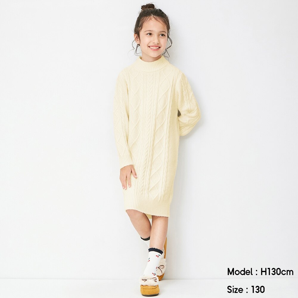 Guのgirlsベルト付きニットワンピース 長袖 ニコラ Jr Stylehint