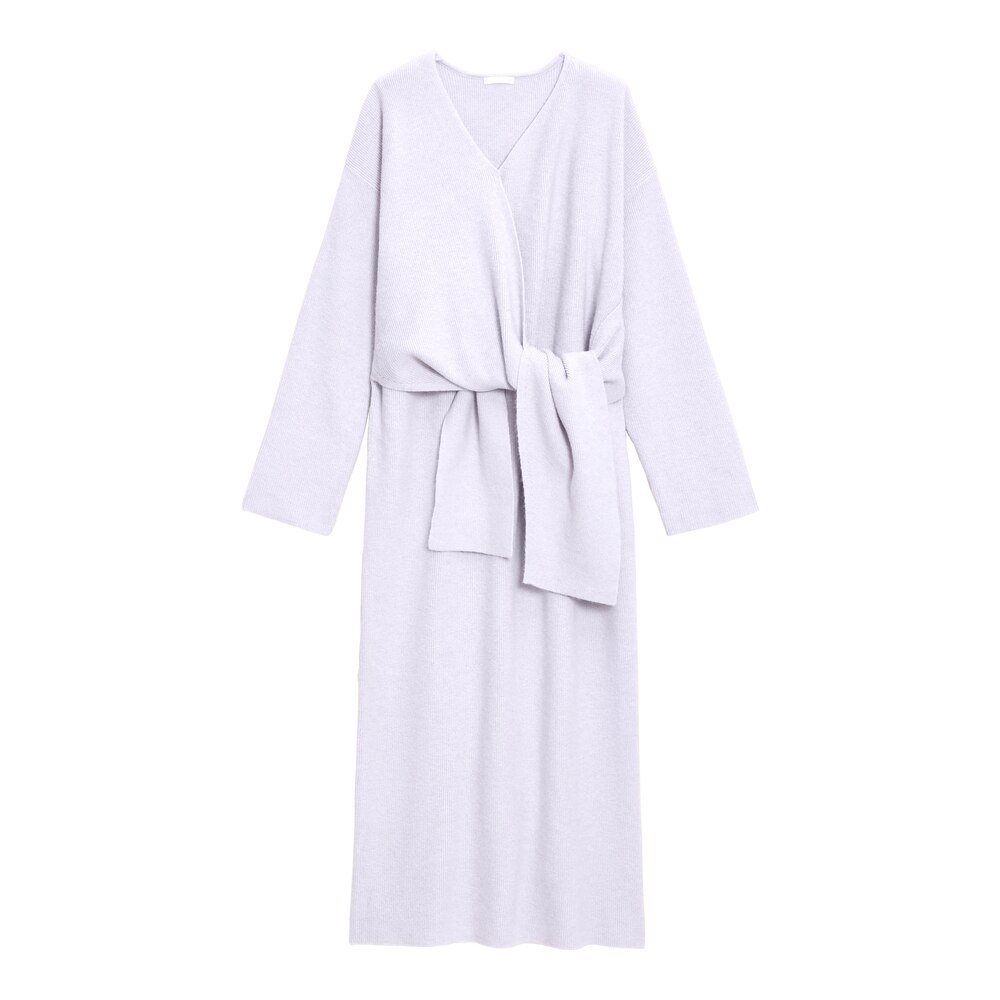 Gu公式 フロントリボンニットワンピース 長袖 ファッション通販サイト